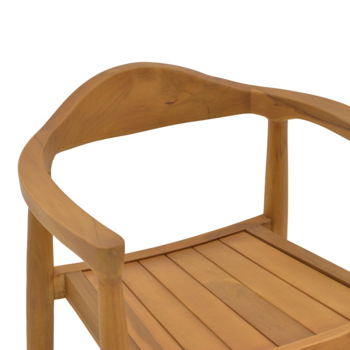 GANNY ΠΟΛΥΘΡΟΝΑ 59X56X71ΕΚ TEAK ΞΥΛΟ ΣΕ ΦΥΣΙΚΗ ΑΠΟΧΡΩΣΗ 