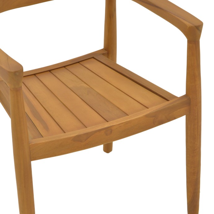 GANNY ΠΟΛΥΘΡΟΝΑ 59X56X71ΕΚ TEAK ΞΥΛΟ ΣΕ ΦΥΣΙΚΗ ΑΠΟΧΡΩΣΗ 