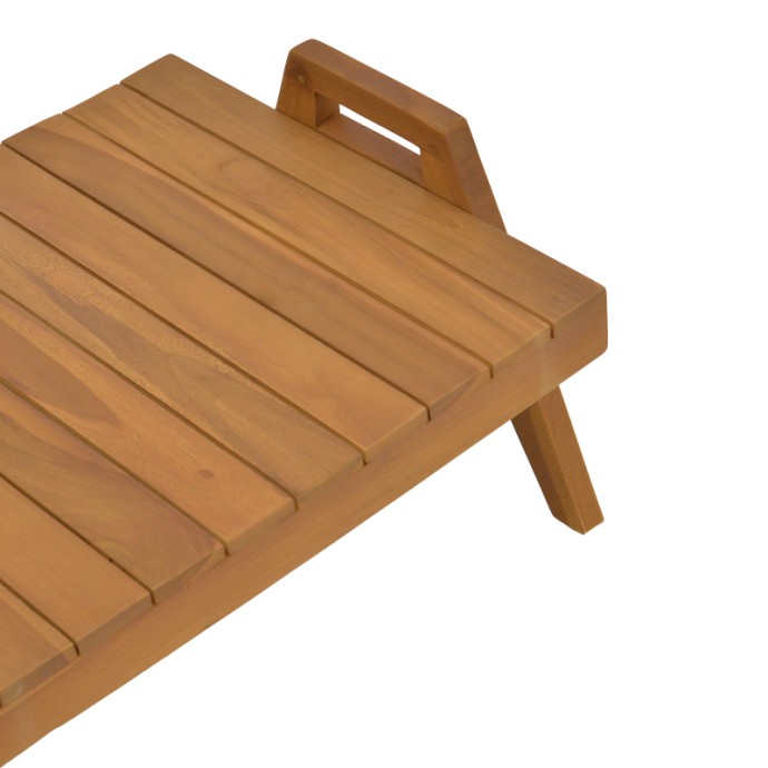 KALLY ΤΡΑΠΕΖΙ 60X50X34ΕΚ TEAK ΞΥΛΟ ΣΕ ΦΥΣΙΚΗ ΑΠΟΧΡΩΣΗ 