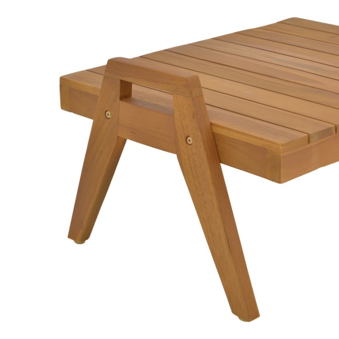 KALLY ΤΡΑΠΕΖΙ 60X50X34ΕΚ TEAK ΞΥΛΟ ΣΕ ΦΥΣΙΚΗ ΑΠΟΧΡΩΣΗ 