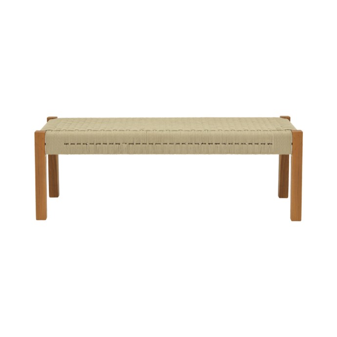 UMA ΠΑΓΚΑΚΙ 120X45X40ΕΚ TEAK ΞΥΛΟ ΚΑΙ ΣΧΟΙΝΙ ΣΕ ΦΥΣΙΚΗ ΑΠΟΧΡΩΣΗ 