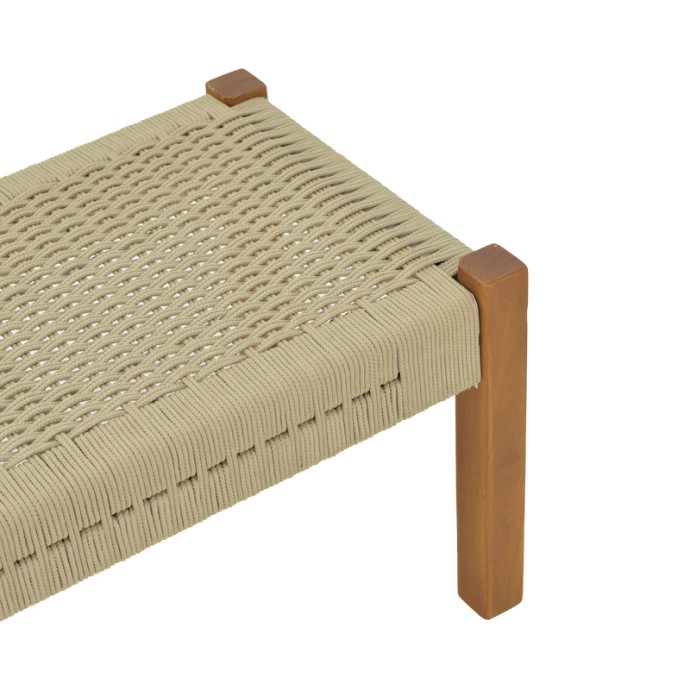 UMA ΠΑΓΚΑΚΙ 120X45X40ΕΚ TEAK ΞΥΛΟ ΚΑΙ ΣΧΟΙΝΙ ΣΕ ΦΥΣΙΚΗ ΑΠΟΧΡΩΣΗ 