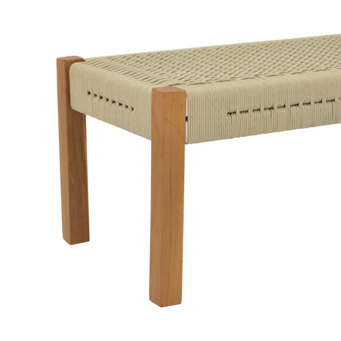 UMA ΠΑΓΚΑΚΙ 120X45X40ΕΚ TEAK ΞΥΛΟ ΚΑΙ ΣΧΟΙΝΙ ΣΕ ΦΥΣΙΚΗ ΑΠΟΧΡΩΣΗ 