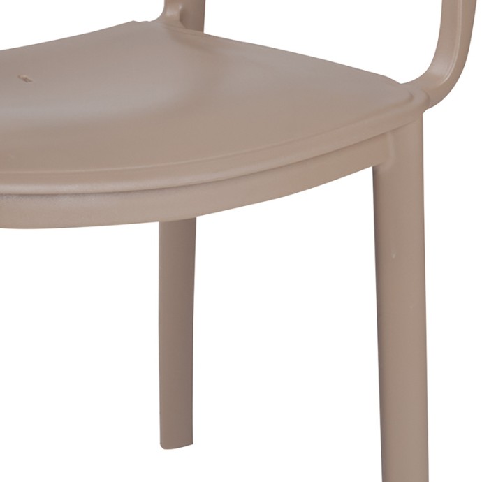 FRONTLINE ΠΟΛΥΘΡΟΝΑ PP CAPPUCINO 56x50x83cm