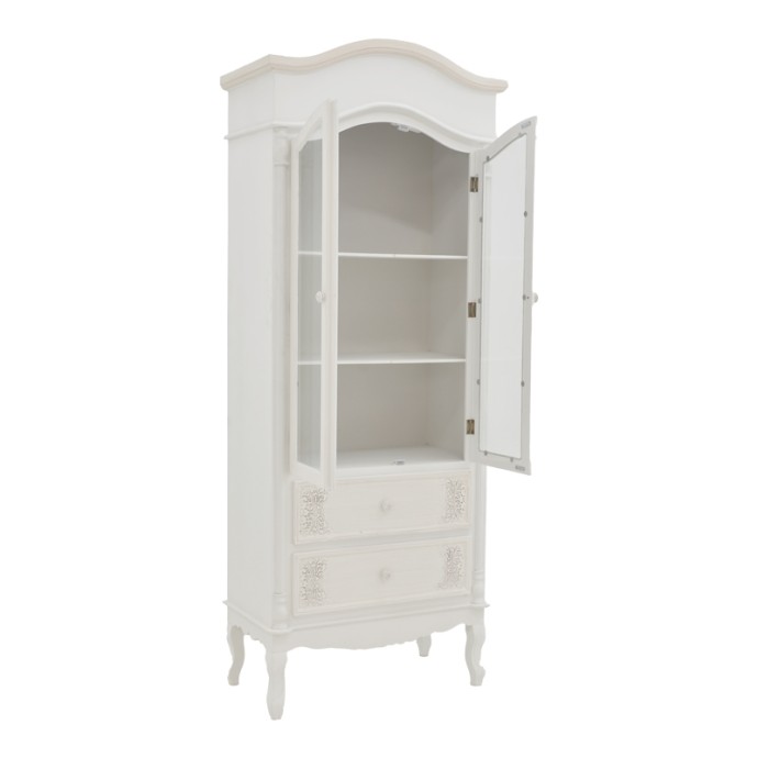PAZLEN ΒΙΤΡΙΝΑ INART 74.5X39X190ΕΚ MDF ΣΕ ΛΕΥΚΗ ΑΝΤΙΚΕ ΑΠΟΧΡΩΣΗ 