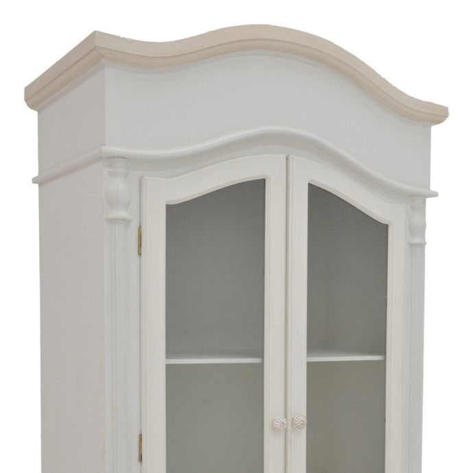 PAZLEN ΒΙΤΡΙΝΑ INART 74.5X39X190ΕΚ MDF ΣΕ ΛΕΥΚΗ ΑΝΤΙΚΕ ΑΠΟΧΡΩΣΗ 