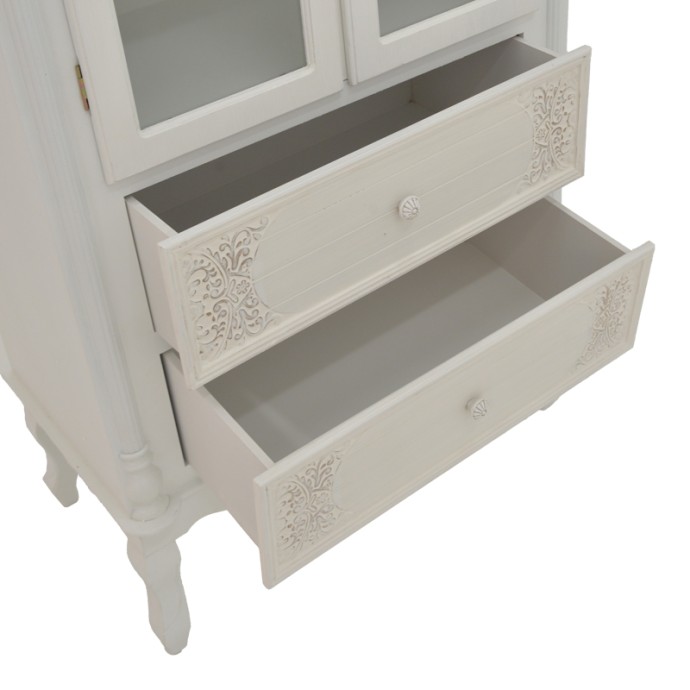 PAZLEN ΒΙΤΡΙΝΑ INART 74.5X39X190ΕΚ MDF ΣΕ ΛΕΥΚΗ ΑΝΤΙΚΕ ΑΠΟΧΡΩΣΗ 