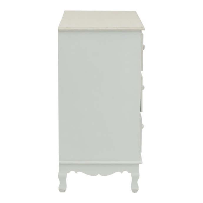 JOLIENE ΣΥΡΤΑΡΙΕΡΑ INART 80X40X80ΕΚ MDF ΣΕ ΛΕΥΚΗ ΑΝΤΙΚΕ-ΦΥΣΙΚΗ ΑΠΟΧΡΩΣΗ 