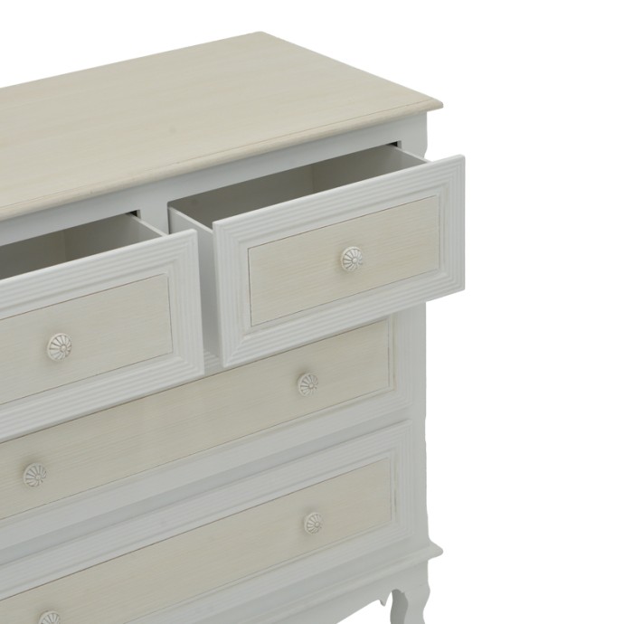 JOLIENE ΣΥΡΤΑΡΙΕΡΑ INART 80X40X80ΕΚ MDF ΣΕ ΛΕΥΚΗ ΑΝΤΙΚΕ-ΦΥΣΙΚΗ ΑΠΟΧΡΩΣΗ 