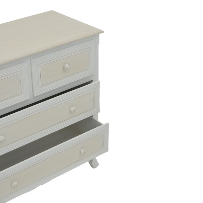 JOLIENE ΣΥΡΤΑΡΙΕΡΑ INART 80X40X80ΕΚ MDF ΣΕ ΛΕΥΚΗ ΑΝΤΙΚΕ-ΦΥΣΙΚΗ ΑΠΟΧΡΩΣΗ 