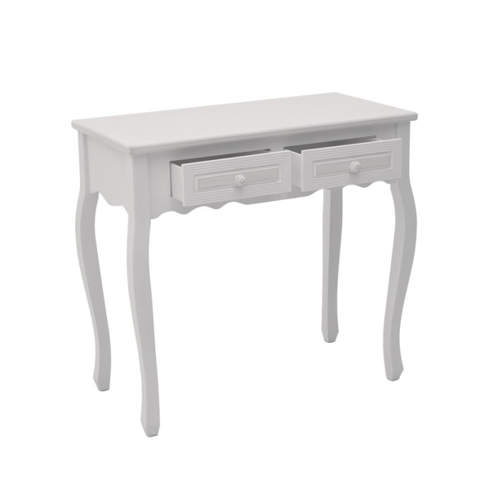 JOLIENE ΚΟΝΣΟΛΑ INART 80X40X75ΕΚ MDF ΣΕ ΛΕΥΚΗ ΑΝΤΙΚΕ-ΦΥΣΙΚΗ ΑΠΟΧΡΩΣΗ 