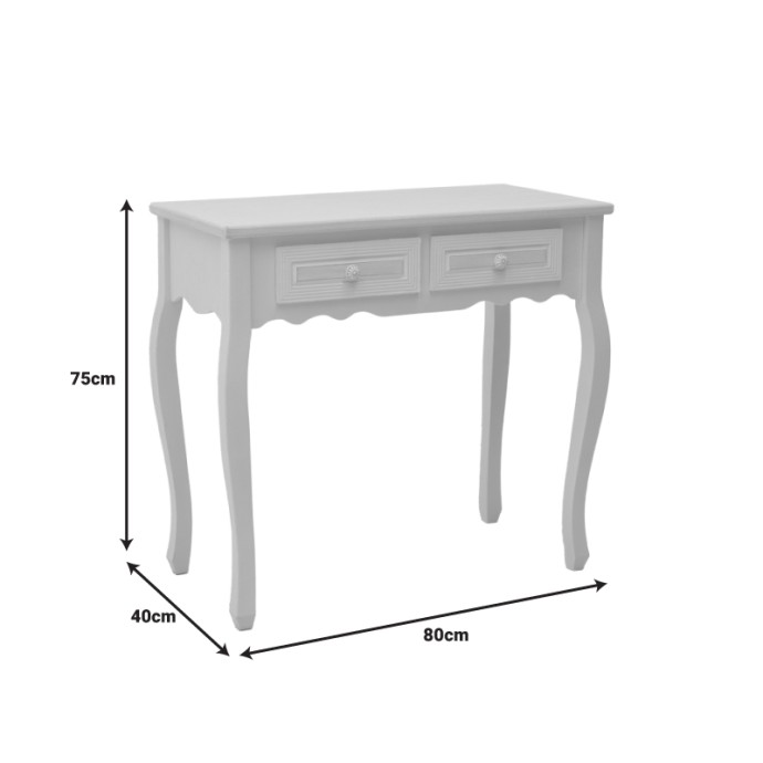JOLIENE ΚΟΝΣΟΛΑ INART 80X40X75ΕΚ MDF ΣΕ ΛΕΥΚΗ ΑΝΤΙΚΕ-ΦΥΣΙΚΗ ΑΠΟΧΡΩΣΗ 