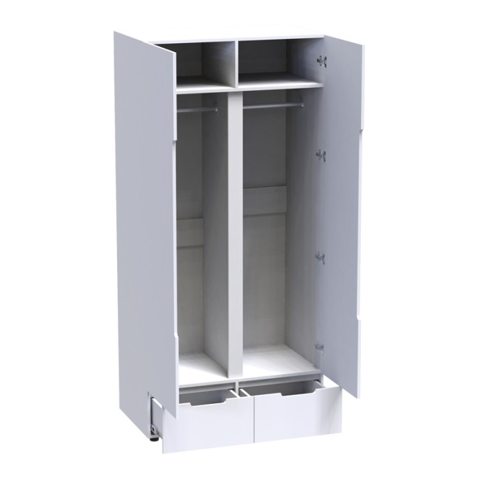 AFINA ΝΤΟΥΛΑΠΑ ΔΙΦΥΛΛΗ 100X57X213ΕΚ MDF ΛΕΥΚΟ GLOSSY 