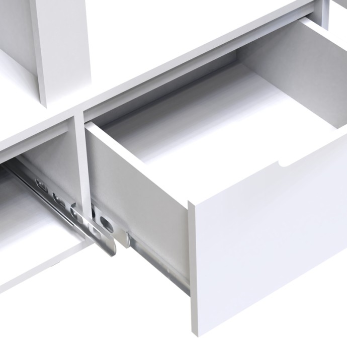 AFINA ΝΤΟΥΛΑΠΑ ΔΙΦΥΛΛΗ 100X57X213ΕΚ MDF ΛΕΥΚΟ GLOSSY 