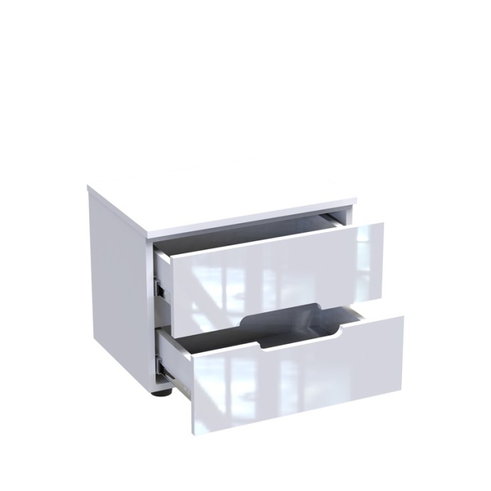 AFINA ΚΟΜΟΔΙΝΟ MDF ΣΕ ΛΕΥΚΗ GLOSSY ΑΠΟΧΡΩΣΗ 50X35X41ΕΚ