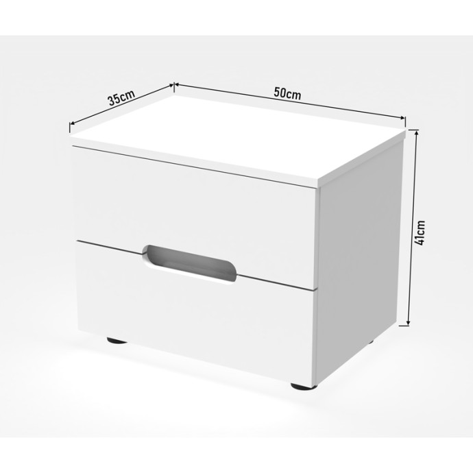 AFINA ΚΟΜΟΔΙΝΟ MDF ΣΕ ΛΕΥΚΗ GLOSSY ΑΠΟΧΡΩΣΗ 50X35X41ΕΚ