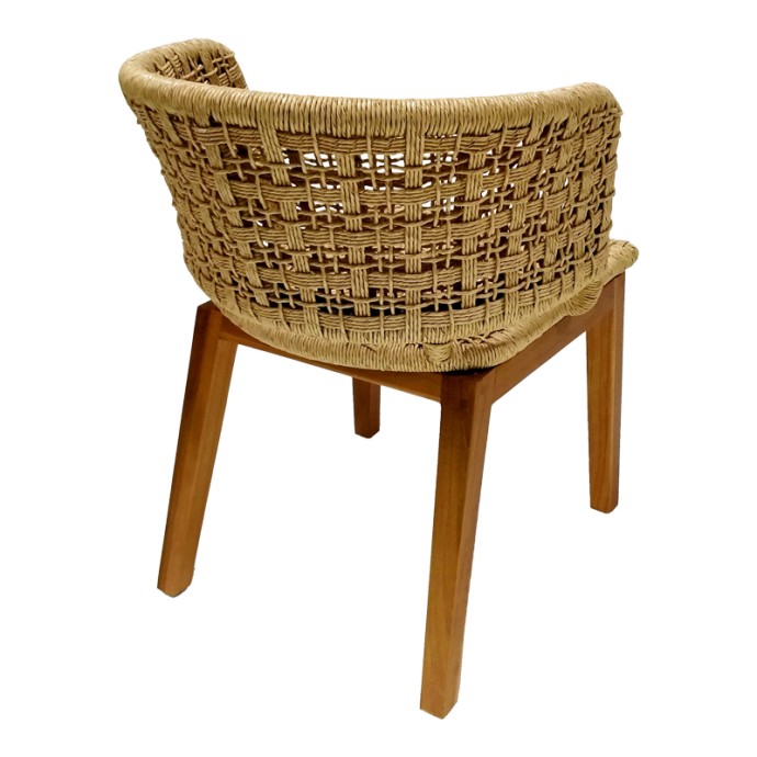 MILOU ΚΑΡΕΚΛΑ 59X65X73ΕΚ TEAK ΞΥΛΟ ΚΑΙ ΣΥΝΘΕΤΙΚΟ ΣΧΟΙΝΙ ΣΕ ΦΥΣΙΚΗ ΑΠΟΧΡΩΣΗ 