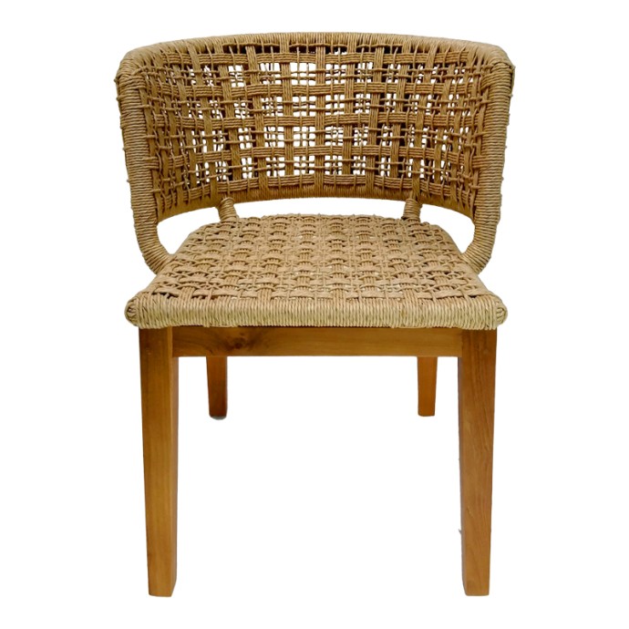 MILOU ΚΑΡΕΚΛΑ 59X65X73ΕΚ TEAK ΞΥΛΟ ΚΑΙ ΣΥΝΘΕΤΙΚΟ ΣΧΟΙΝΙ ΣΕ ΦΥΣΙΚΗ ΑΠΟΧΡΩΣΗ 