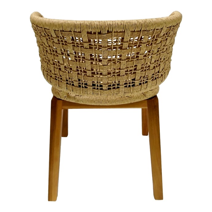 MILOU ΚΑΡΕΚΛΑ 59X65X73ΕΚ TEAK ΞΥΛΟ ΚΑΙ ΣΥΝΘΕΤΙΚΟ ΣΧΟΙΝΙ ΣΕ ΦΥΣΙΚΗ ΑΠΟΧΡΩΣΗ 