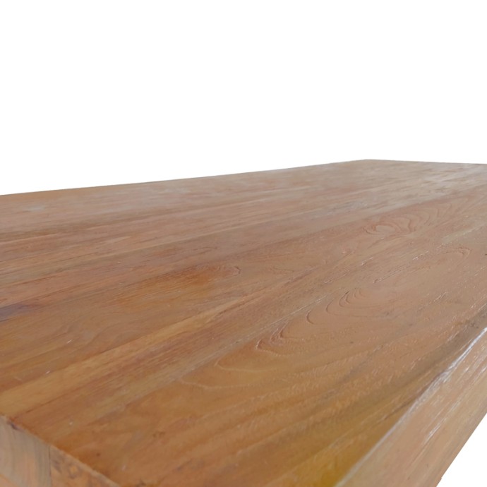 WOOLY ΤΡΑΠΕΖΙ 220X90X75ΕΚ TEAK ΞΥΛΟ ΣΕ ΦΥΣΙΚΗ ΑΠΟΧΡΩΣΗ 