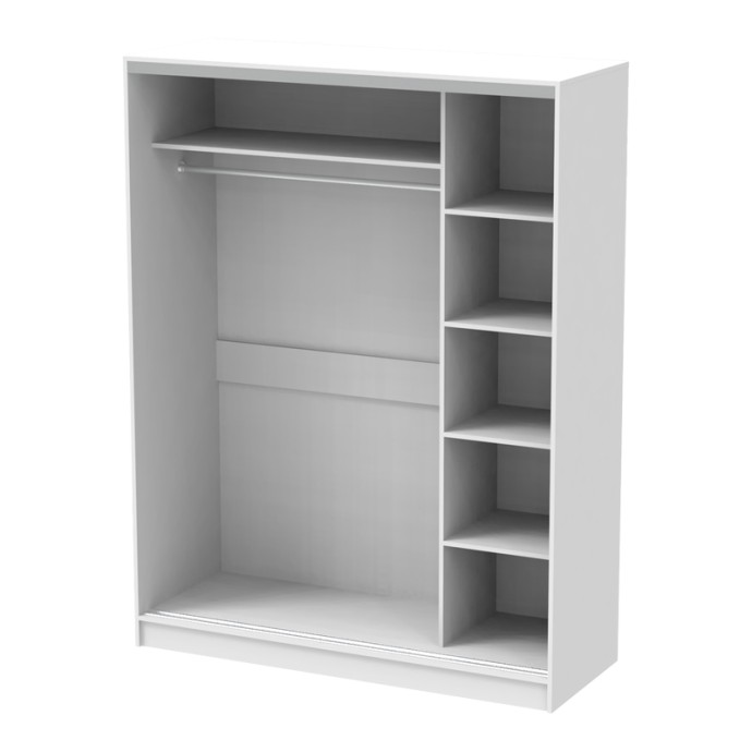 ΝΤΟΥΛΑΠΑ ΔΙΦΥΛΛΗ ΣΥΡΟΜΕΝΗ ΜΕ ΚΑΘΡΕΦΤΗ 160X60X220ΕΚ ΛΕΥΚΗ 