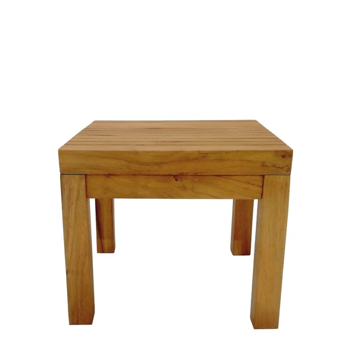POLY ΤΡΑΠΕΖΙ ΠΑΡΑΛΙΑΣ 35X35X30ΕΚ TEAK ΞΥΛΟ ΣΕ ΦΥΣΙΚΗ ΑΠΟΧΡΩΣΗ 