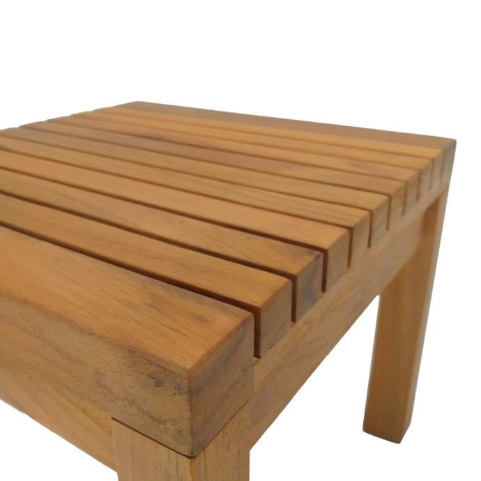 POLY ΤΡΑΠΕΖΙ ΠΑΡΑΛΙΑΣ 35X35X30ΕΚ TEAK ΞΥΛΟ ΣΕ ΦΥΣΙΚΗ ΑΠΟΧΡΩΣΗ 