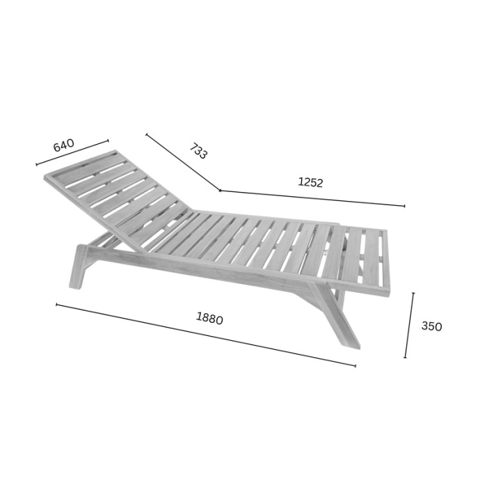 ΞΑΠΛΩΣΤΡΑ MELOP 200X70X35ΕΚ TEAK ΞΥΛΟ ΣΕ ΦΥΣΙΚΗ ΑΠΟΧΡΩΣΗ 