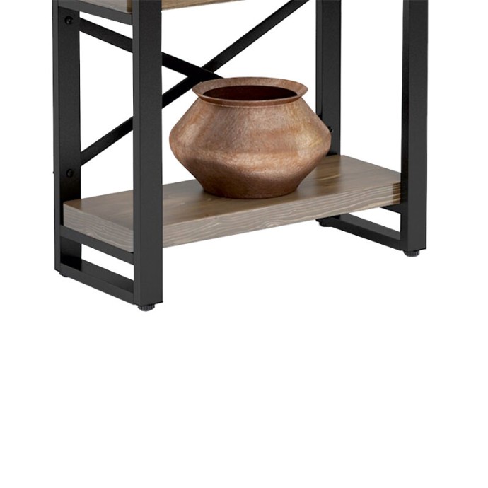 CRIMSON ΒΙΒΛΙΟΘΗΚΗ 50x22x150εκ ΚΑΡΥΔΙ-ΜΑΥΡΟ 