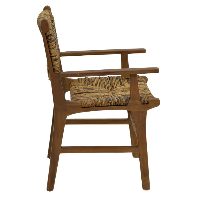 REFANE ΠΟΛΥΘΡΟΝΑ 55X60X85ΕΚ ΦΥΣΙΚΟ TEAK ΞΥΛΟ-BANANA ΣΧΟΙΝΙ 