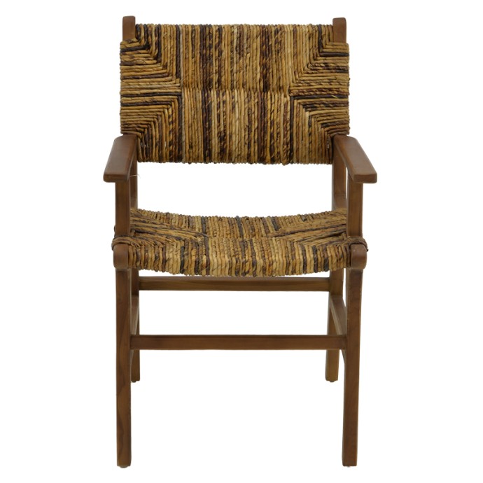 REFANE ΠΟΛΥΘΡΟΝΑ 55X60X85ΕΚ ΦΥΣΙΚΟ TEAK ΞΥΛΟ-BANANA ΣΧΟΙΝΙ 