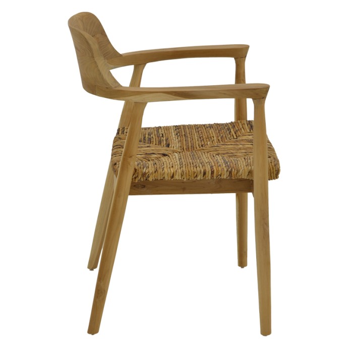DENVERONE ΠΟΛΥΘΡΟΝΑ 57X54X79ΕΚ ΦΥΣΙΚΟ TEAK ΞΥΛΟ-BANANA ΣΧΟΙΝΙ 