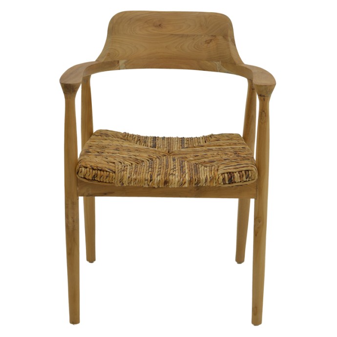 DENVERONE ΠΟΛΥΘΡΟΝΑ 57X54X79ΕΚ ΦΥΣΙΚΟ TEAK ΞΥΛΟ-BANANA ΣΧΟΙΝΙ 