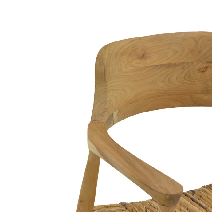 DENVERONE ΠΟΛΥΘΡΟΝΑ 57X54X79ΕΚ ΦΥΣΙΚΟ TEAK ΞΥΛΟ-BANANA ΣΧΟΙΝΙ 