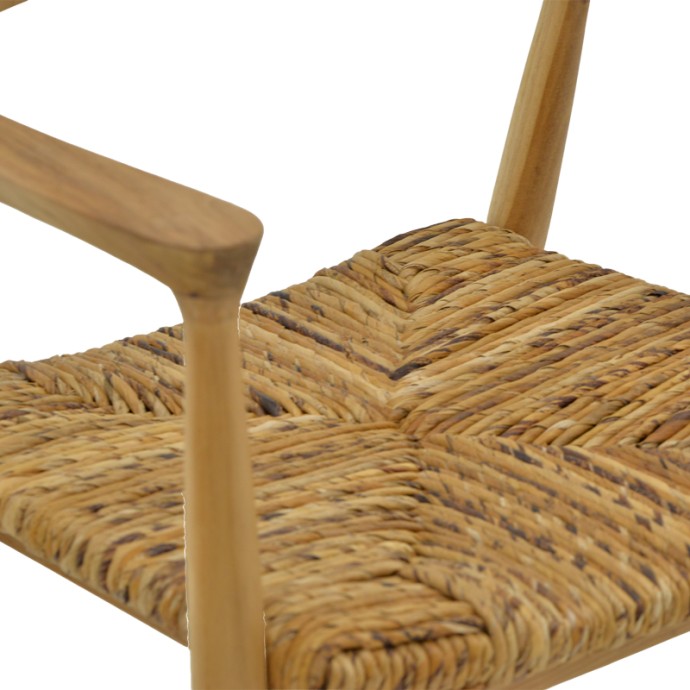 DENVERONE ΠΟΛΥΘΡΟΝΑ 57X54X79ΕΚ ΦΥΣΙΚΟ TEAK ΞΥΛΟ-BANANA ΣΧΟΙΝΙ 