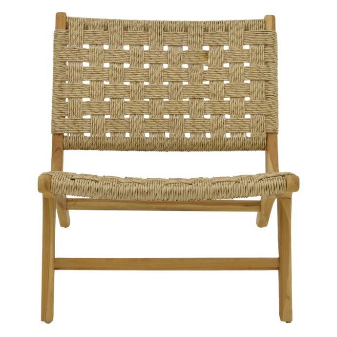 FOLDERE ΚΑΡΕΚΛΑ 65X78X68ΕΚ ΦΥΣΙΚΟ TEAK ΞΥΛΟ-ΣΧΟΙΝΙ 