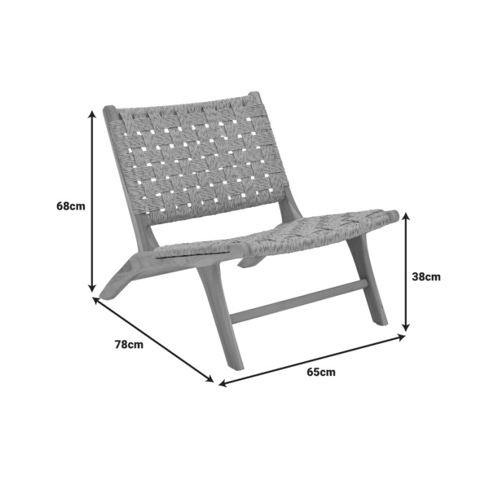 FOLDERE ΚΑΡΕΚΛΑ 65X78X68ΕΚ ΦΥΣΙΚΟ TEAK ΞΥΛΟ-ΣΧΟΙΝΙ 