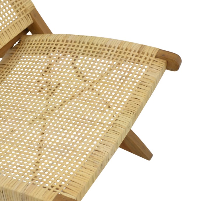 JERENZE ΚΑΡΕΚΛΑ 65X78X68ΕΚ ΦΥΣΙΚΟ TEAK ΞΥΛΟ-RATTAN 