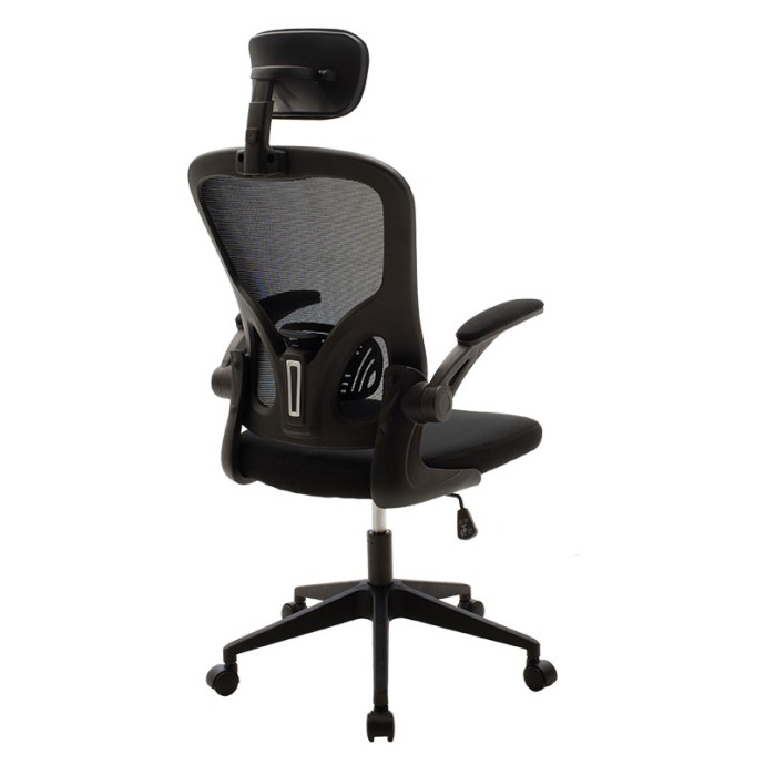 ERGOLINE ΚΑΡΕΚΛΑ ΓΡΑΦΕΙΟΥ ΔΙΕΥΘΥΝΤΗ 61.5x65xY116/125εκ ΥΦΑΣΜΑ MESH ΜΑΥΡΟ