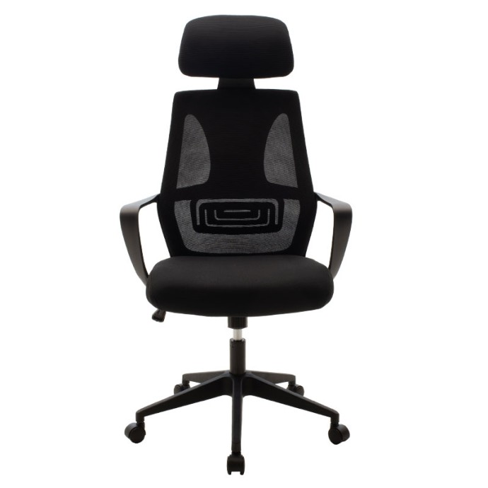 DOLPHIN ΚΑΡΕΚΛΑ ΓΡΑΦΕΙΟΥ ΔΙΕΥΘΥΝΤΗ 65,5x64xY117/126εκ. ΥΦΑΣΜΑ MESH ΜΑΥΡΟ