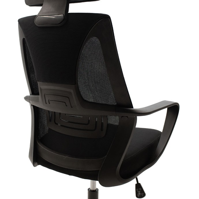 DOLPHIN ΚΑΡΕΚΛΑ ΓΡΑΦΕΙΟΥ ΔΙΕΥΘΥΝΤΗ 65,5x64xY117/126εκ. ΥΦΑΣΜΑ MESH ΜΑΥΡΟ