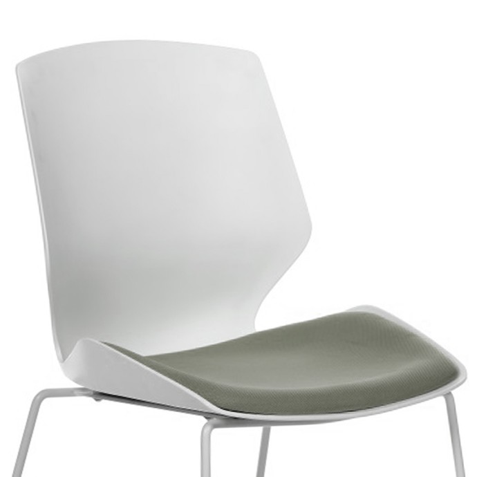 GENUINE ΚΑΡΕΚΛΑ ΓΡΑΦΕΙΟΥ ΕΠΙΣΚΕΠΤΗ 48x43xY88cm PP ΛΕΥΚΟ-ΓΚΡΙ
