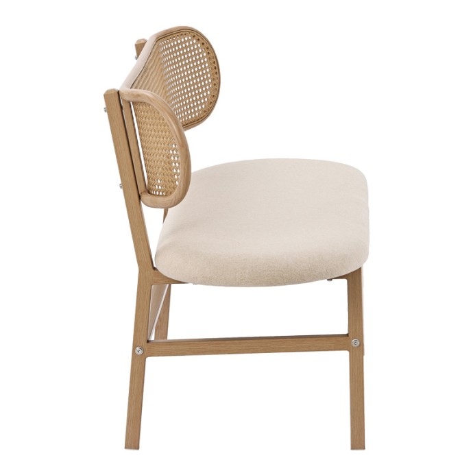ENRICO 2ΘΕΣΙΟΣ ΚΑΝΑΠΕΣ 121x51.5x75εκ ΦΥΣΙΚΟ PE RATTAN-ΜΠΕΖ ΥΦΑΣΜΑ-ΦΥΣΙΚΟ ΜΕΤΑΛΛΟ