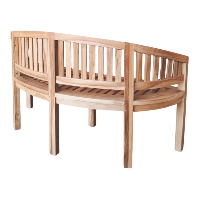 COREN ΠΑΓΚΑΚΙ ΤΡΙΘΕΣΙΟ 150X61X87ΕΚ ΦΥΣΙΚΟ TEAK ΞΥΛΟ 