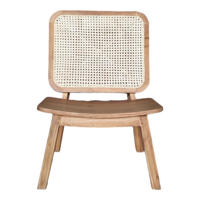 VIBORG ΚΑΡΕΚΛΑ 60X75X87ΕΚ ΦΥΣΙΚΟ TEAK ΞΥΛΟ-ΦΥΣΙΚΟ RATTAN 