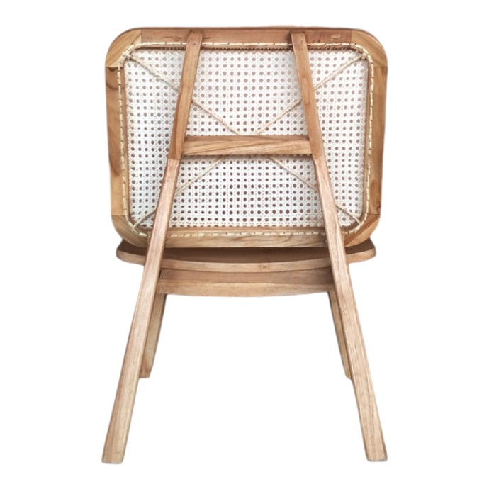 VIBORG ΚΑΡΕΚΛΑ 60X75X87ΕΚ ΦΥΣΙΚΟ TEAK ΞΥΛΟ-ΦΥΣΙΚΟ RATTAN 