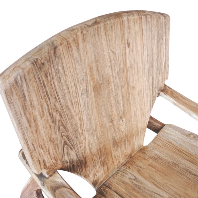 BRAZIN ΠΟΛΥΘΡΟΝΑ 72X71X77ΕΚ ΦΥΣΙΚΟ TEAK ΞΥΛΟ 