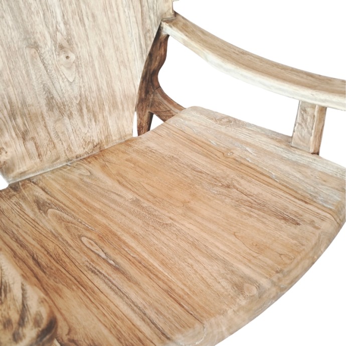 BRAZIN ΠΟΛΥΘΡΟΝΑ 72X71X77ΕΚ ΦΥΣΙΚΟ TEAK ΞΥΛΟ 