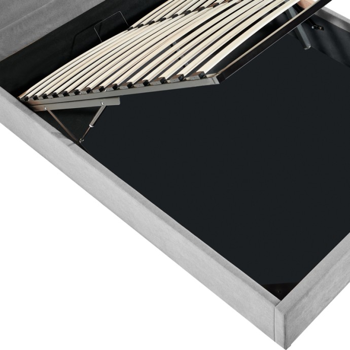 SONNIE ΚΡΕΒΑΤΙ ΔΙΠΛΟ (ΓΙΑ ΣΤΡΩΜΑ 150X200ΕΚ) ΜΕ ΑΠΟΘΗΚΕΥΤΙΚΟ ΧΩΡΟ ΥΦΑΣΜΑ ΑΝΘΡΑΚΙ 