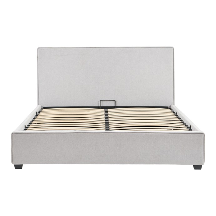 BEDKA ΚΡΕΒΑΤΙ ΔΙΠΛΟ (ΓΙΑ ΣΤΡΩΜΑ 160x200cm) ΥΦΑΣΜΑ ΓΚΡΙ 